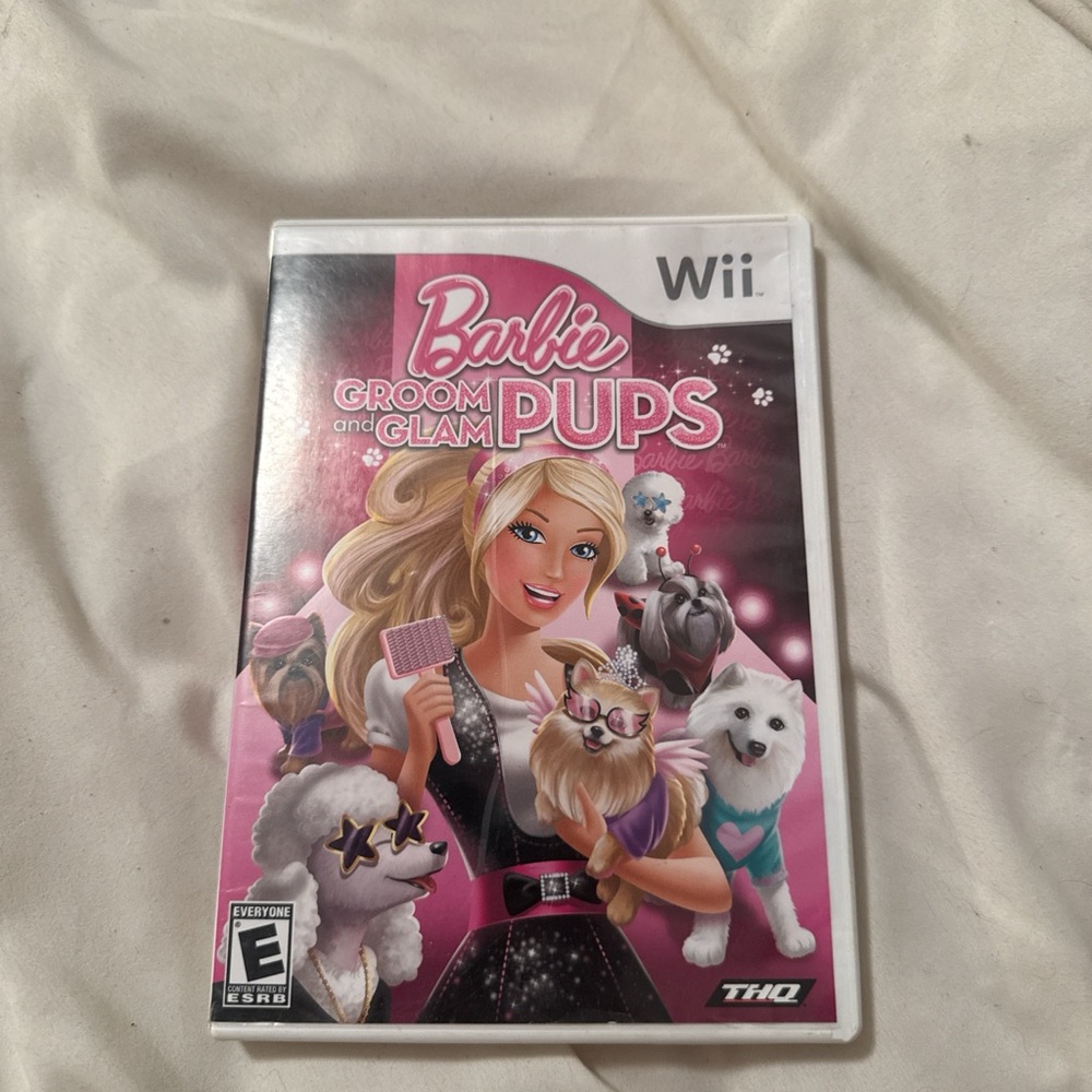 Barbie Groom and Glam Pups Wii Game - Pink and White